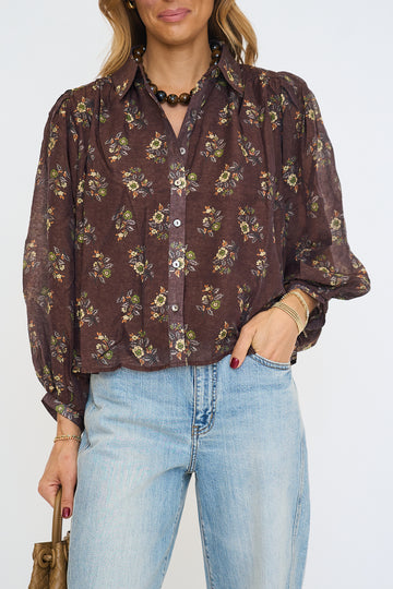 Parker Floral 3/4 Sleeve Top
