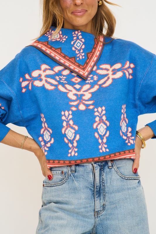 Bandana Neck Sweater