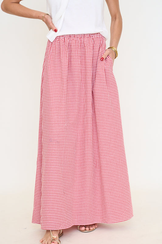 Kasey Gingham Maxi Skirt