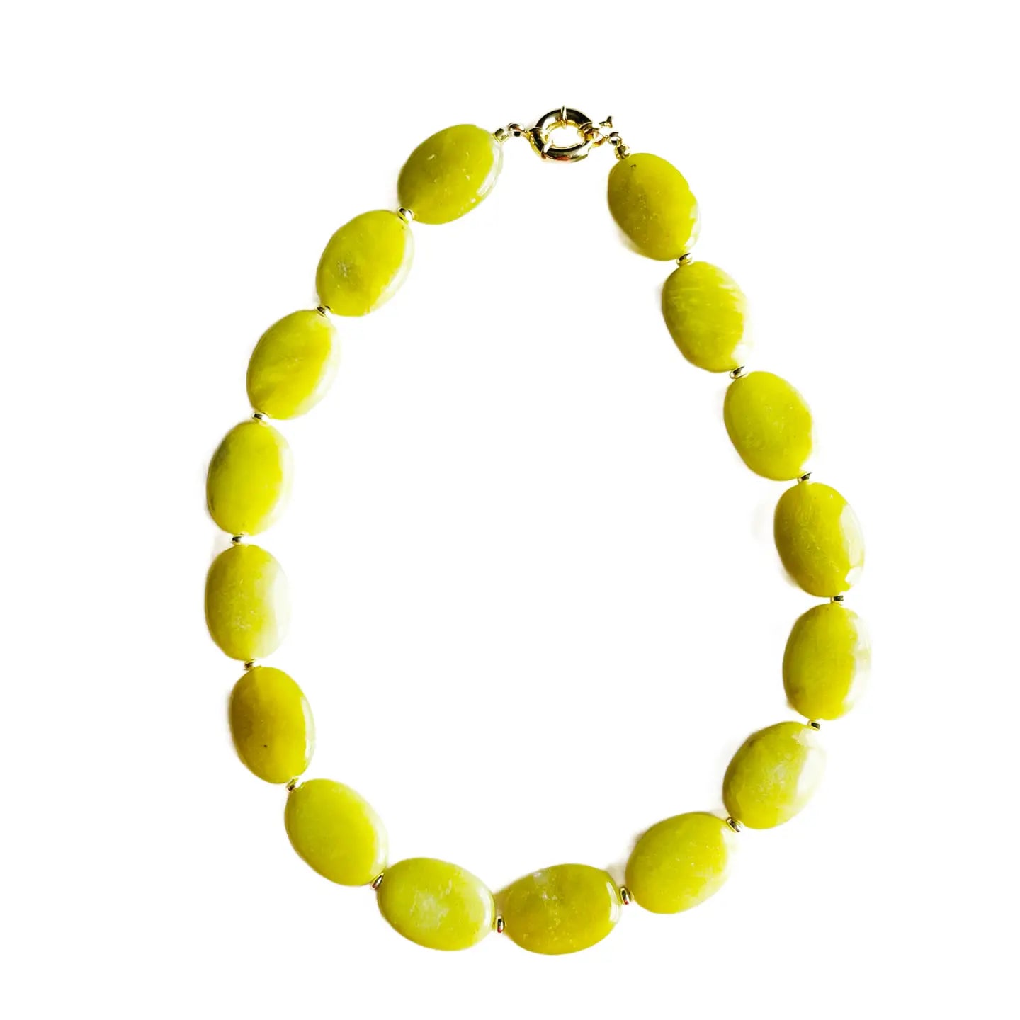 Lemon Jade Beaded Necklace