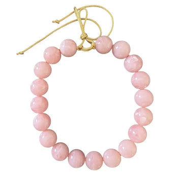 Chunky Beaded Necklace - Light Pink