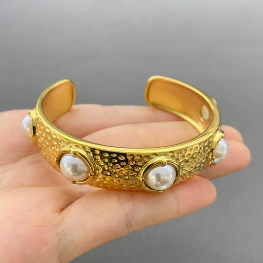 18k Gold Plated Steel Cuff