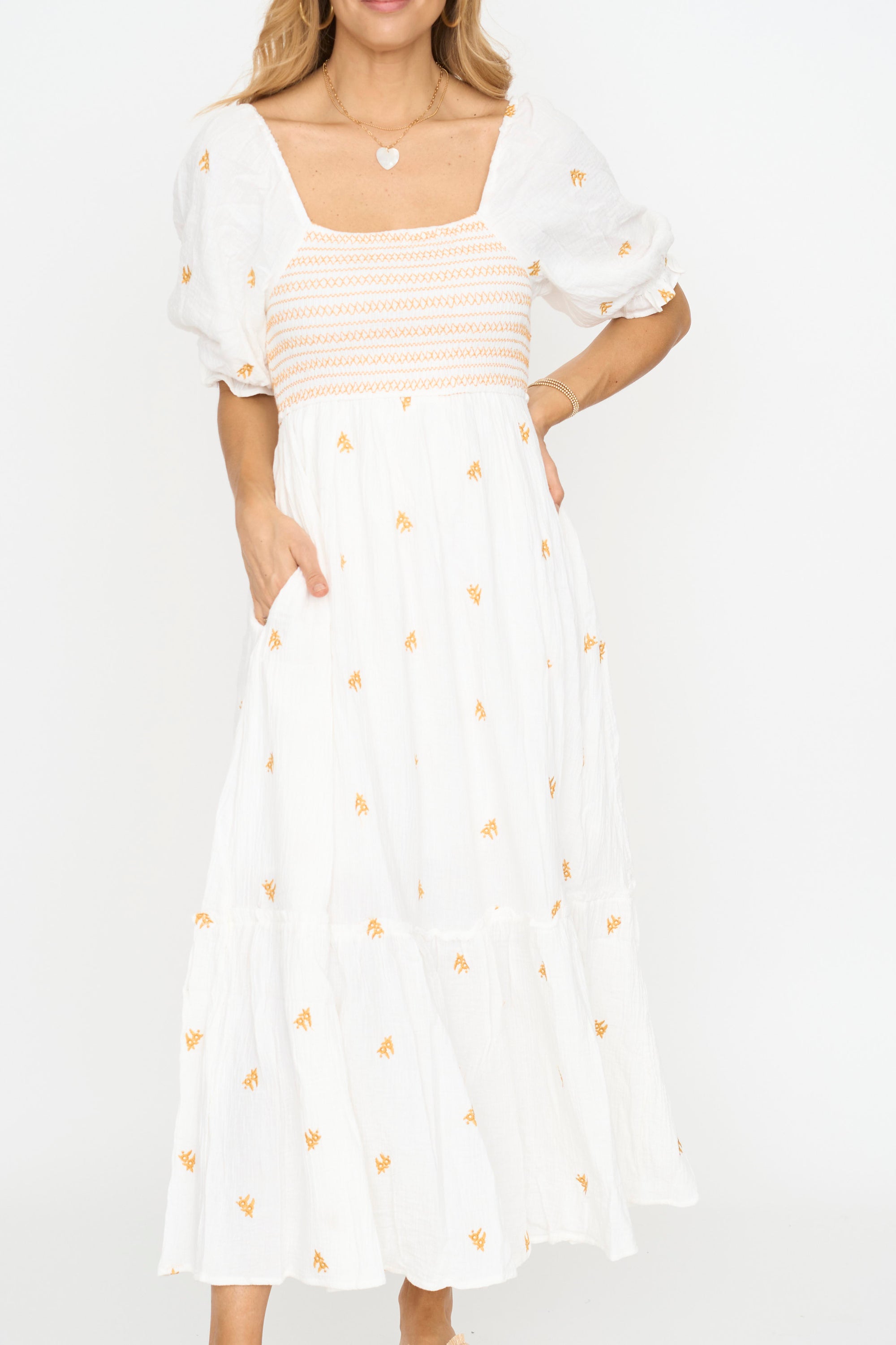 Sibbie Embroidered Maxi Dress