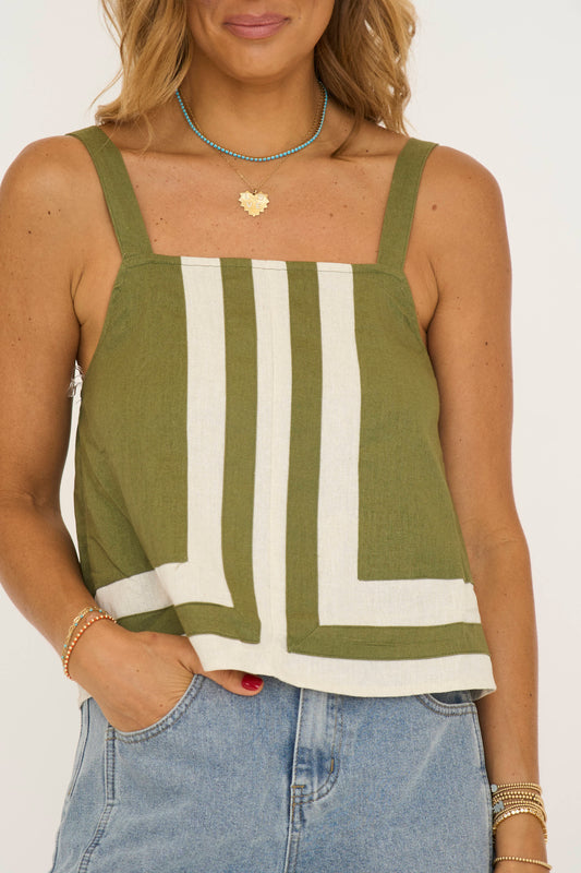 Olive Blaire Stripe Tank