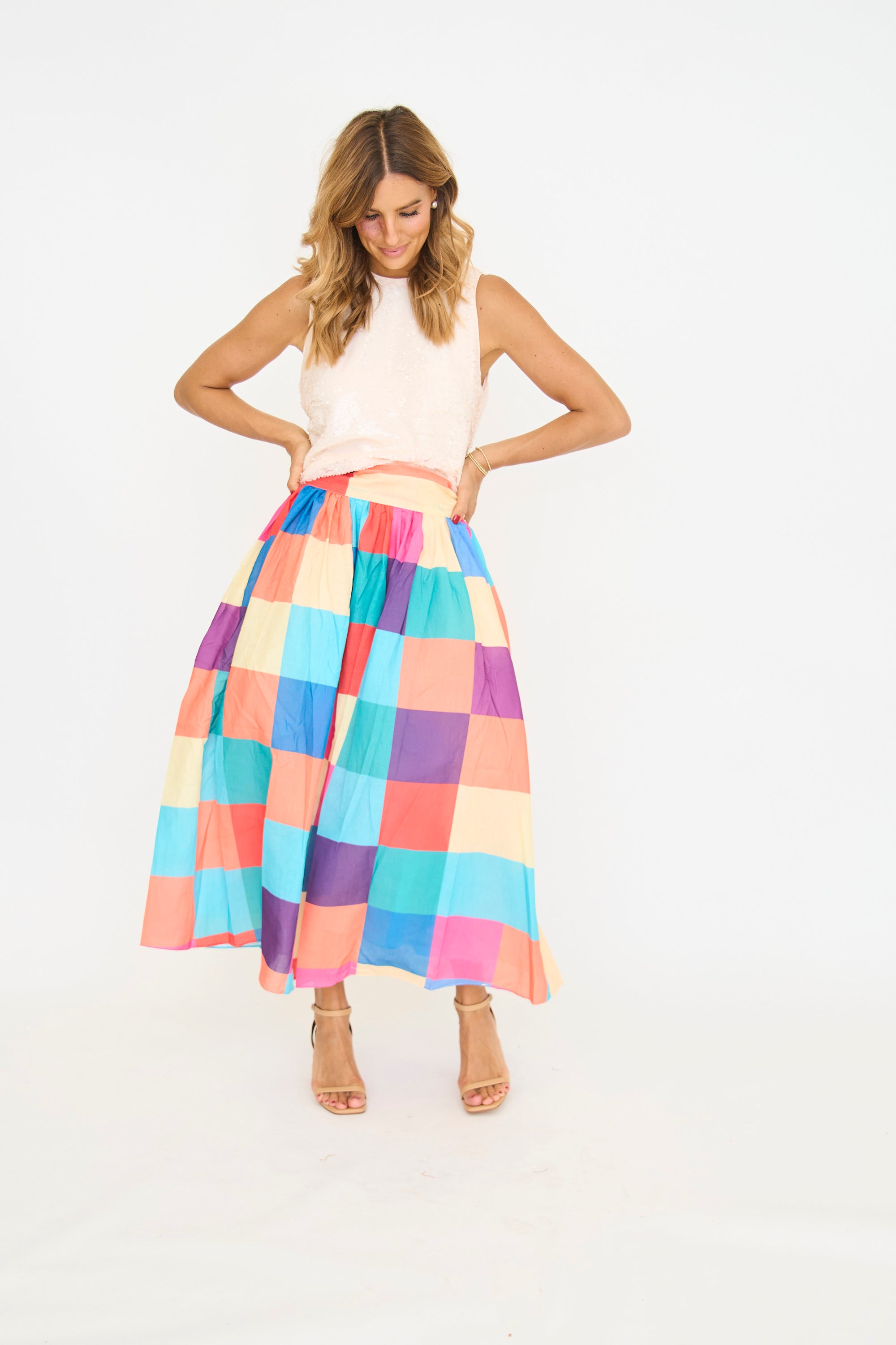 Multi Check Ballroom Skirt