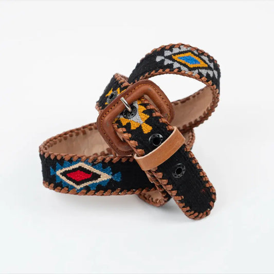Navajo Design Belt - Black