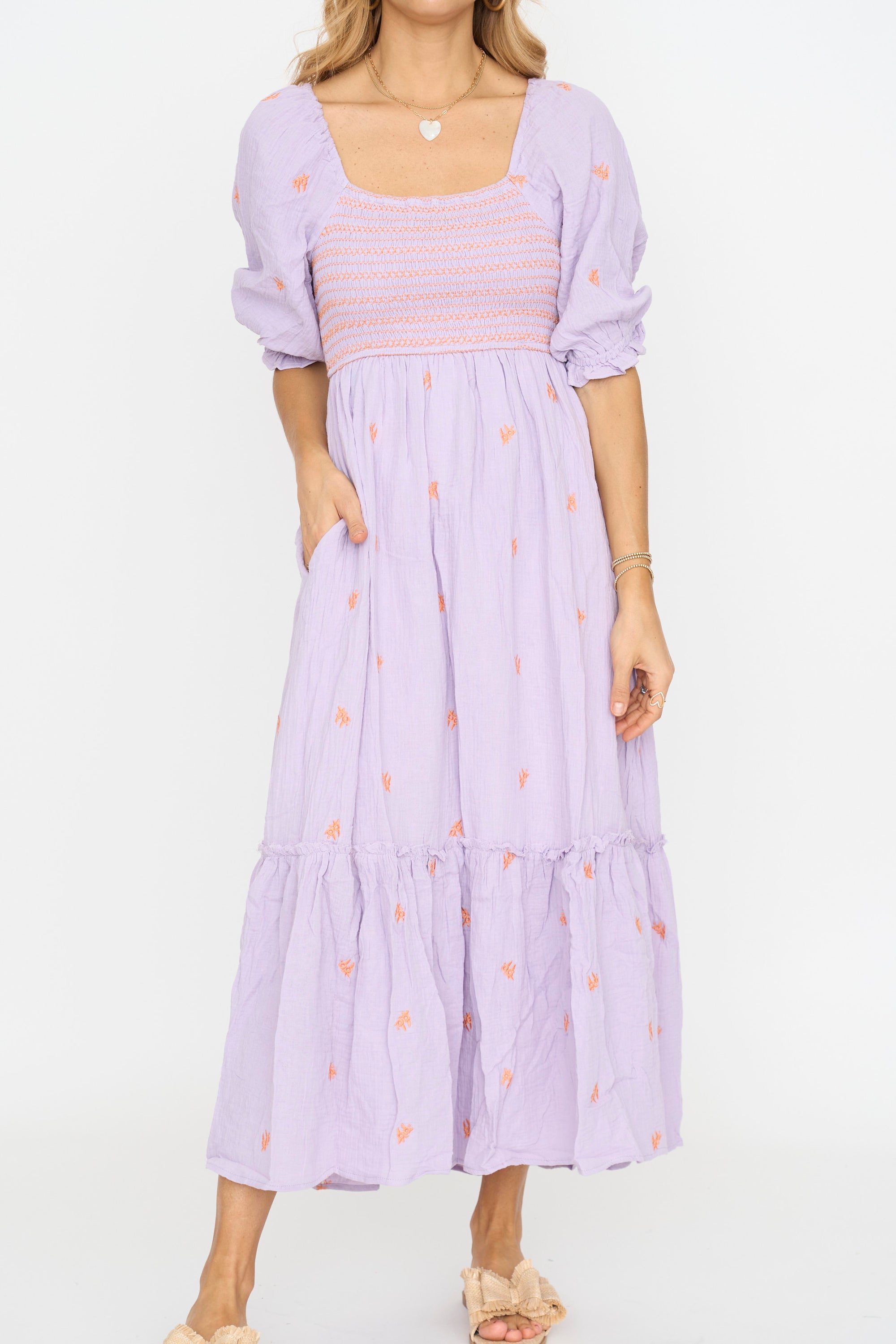 Sibbie Embroidered Maxi Dress