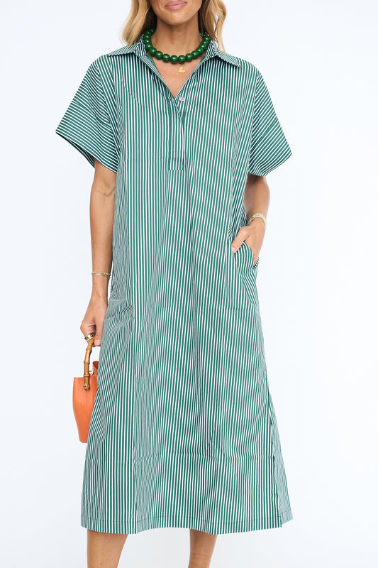 Michelle Stripe Midi Dress