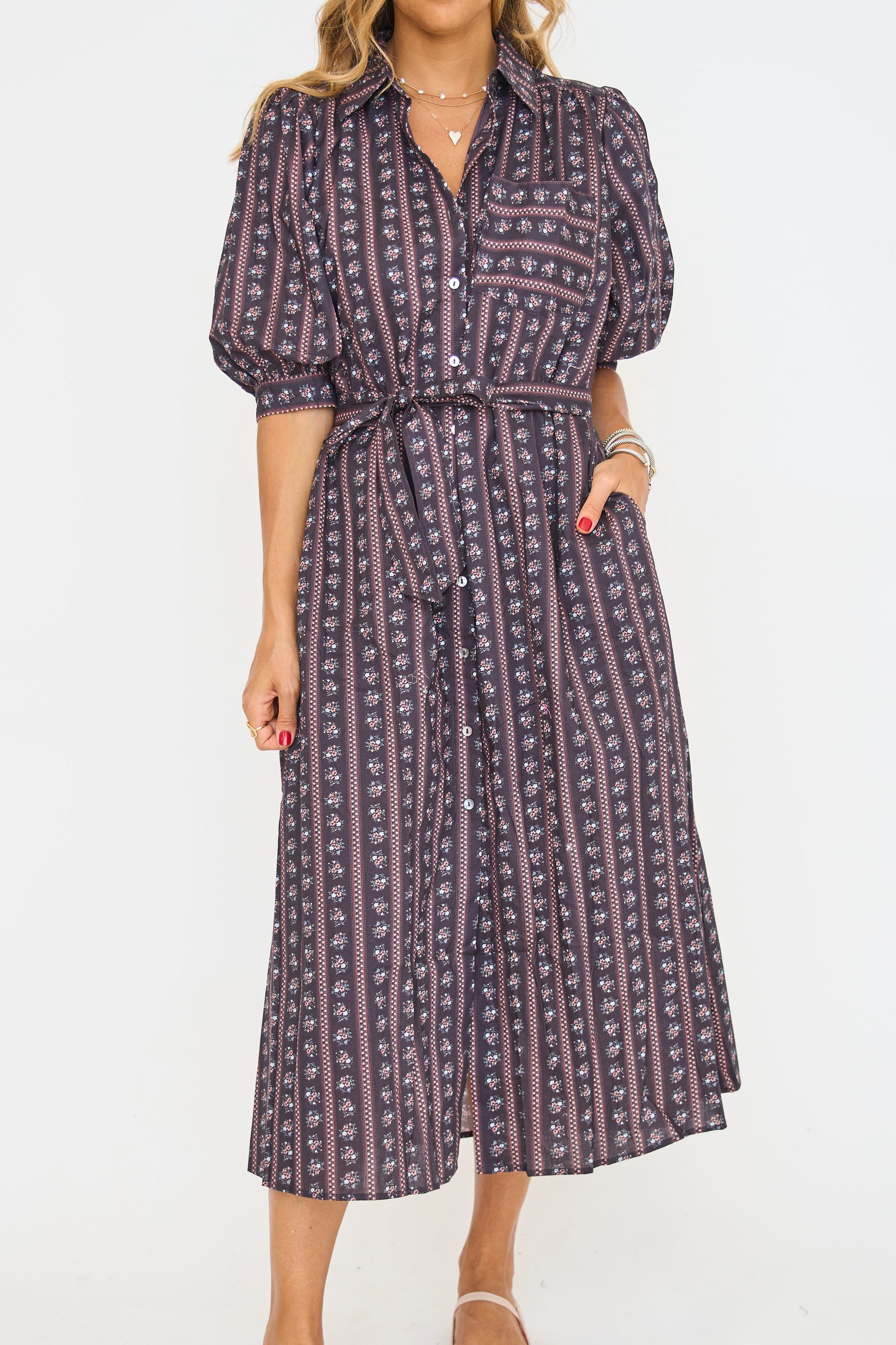 Westly Button Down Midi Dress