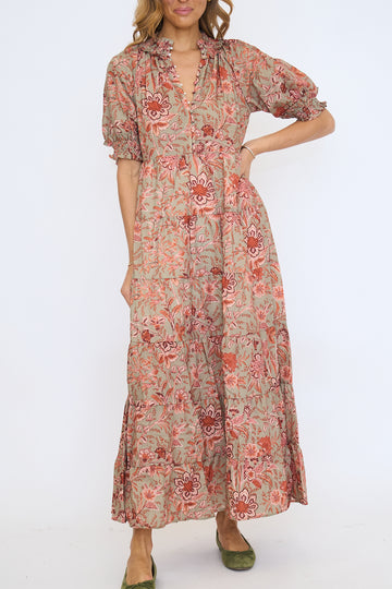Louisa Green Maxi Dress