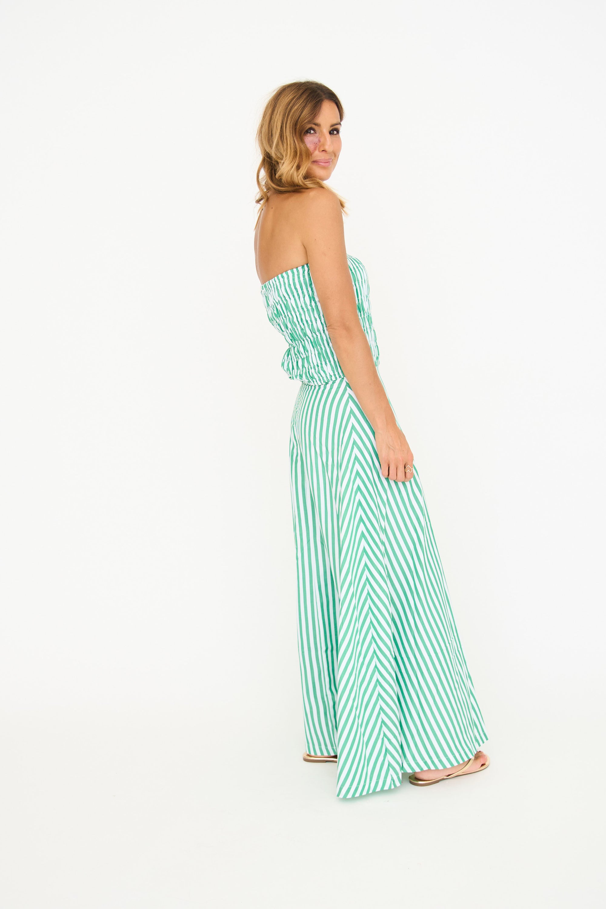 Smocked Strapless Summer Dress