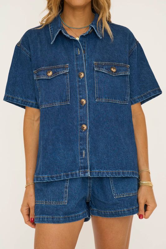 Lolly Denim Short Set