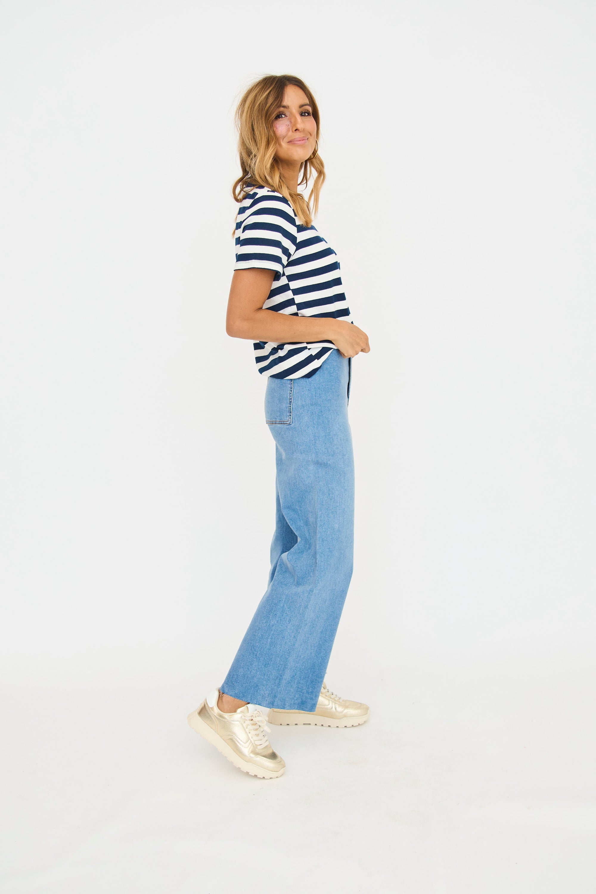 Maggie Wide Leg Denim Pants