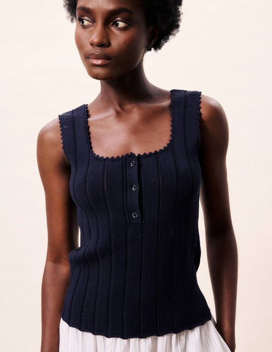 Navy Blue Dundee Top