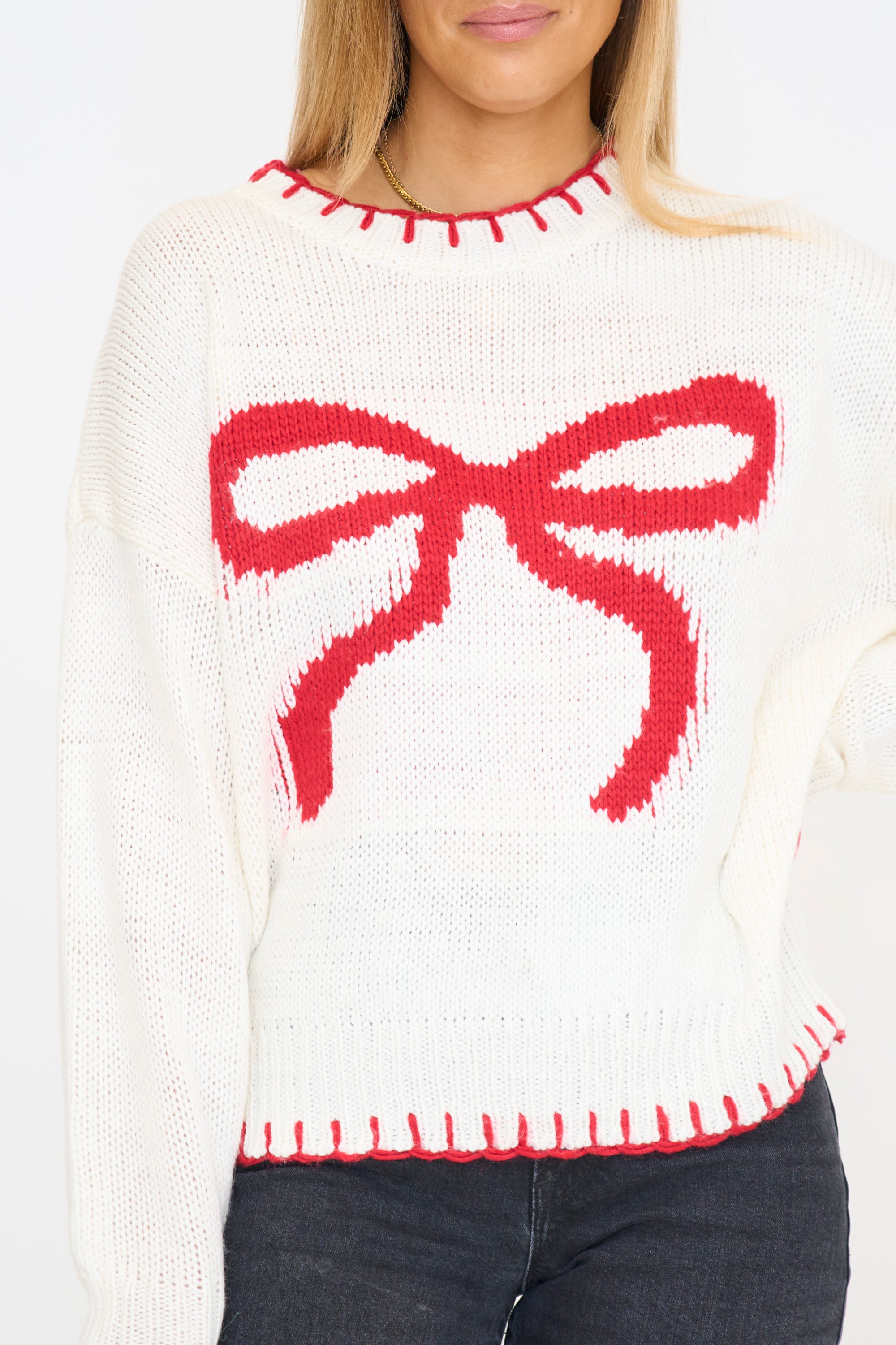 Bow Stitched Sweater