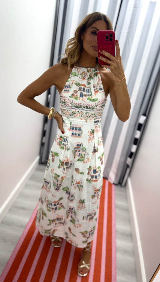 Alaia Linen Maxi Dress