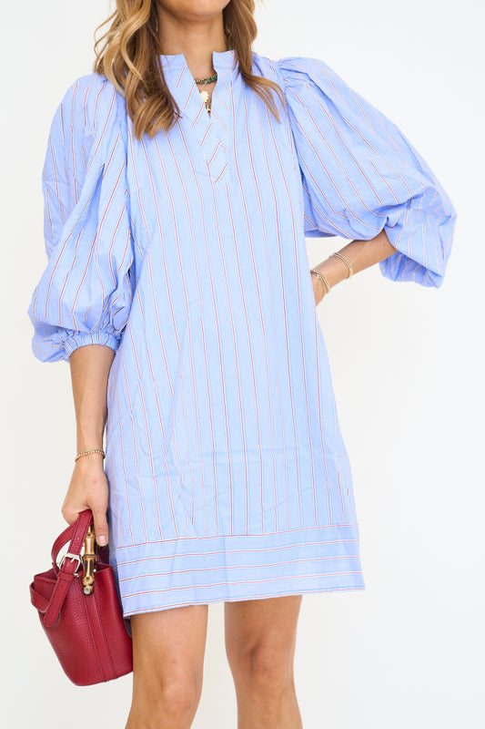 Teddy Stripe Mini Dress