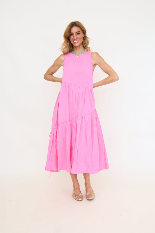 Priscilla Midi Dress in Pink
