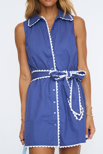 Sarabeth Scallop Trim Mini Dress