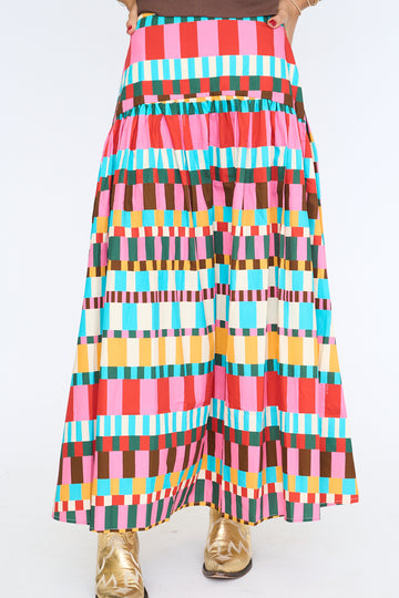 Pippa Plaid Maxi Skirt