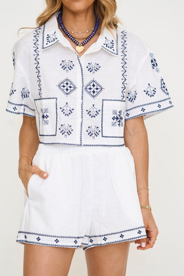 Reece Embroidered Short Set