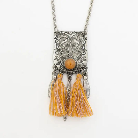 Western Boho Tassel Pendant Necklace
