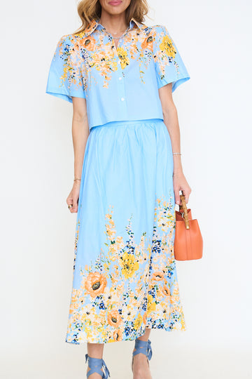 Summer Florals Midi Skirt Set
