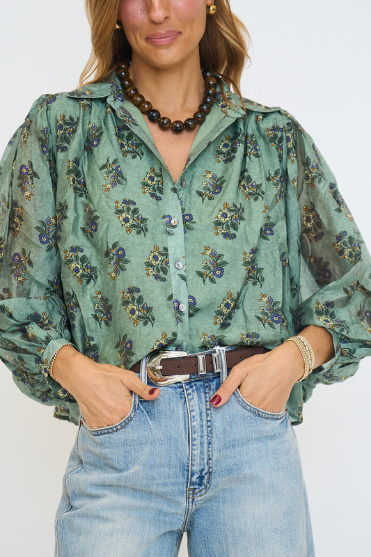 Parker Floral 3/4 Sleeve Top