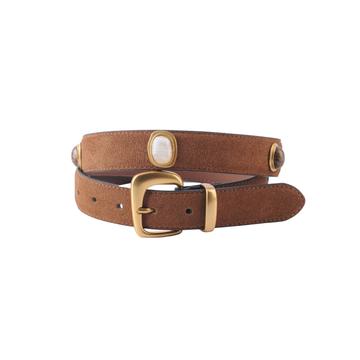 Suede Gemstone Belt