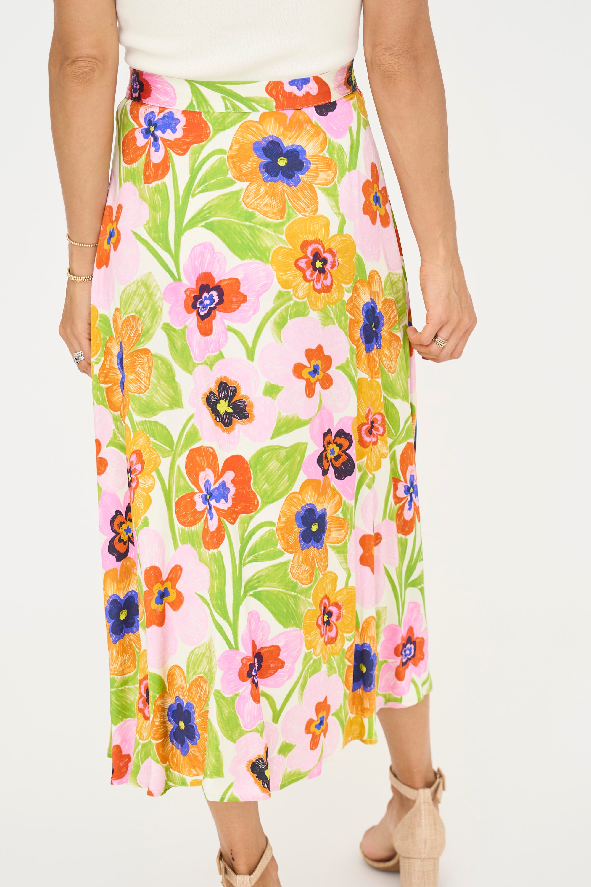 Celly Floral Midi Skirt