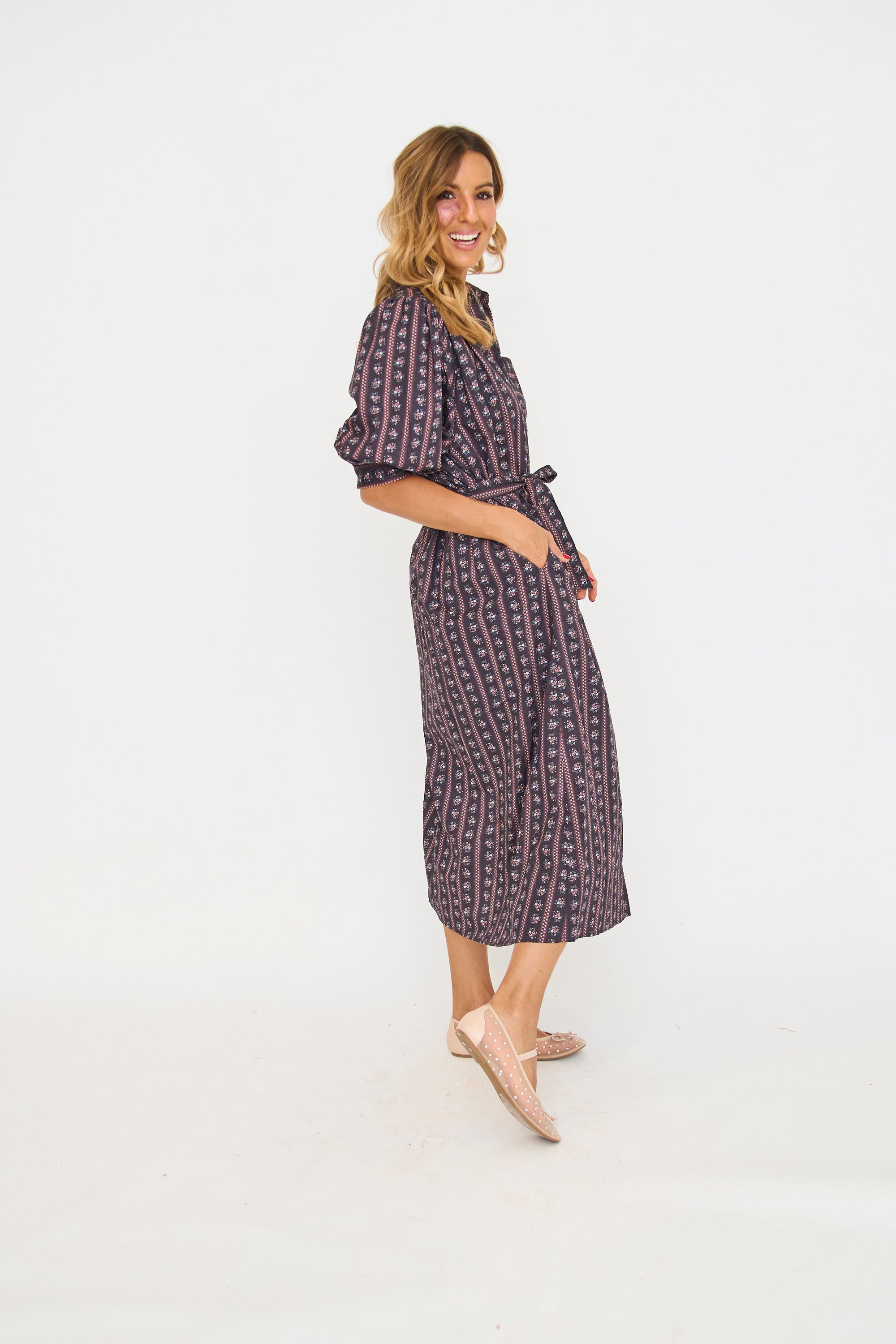 Westly Button Down Midi Dress