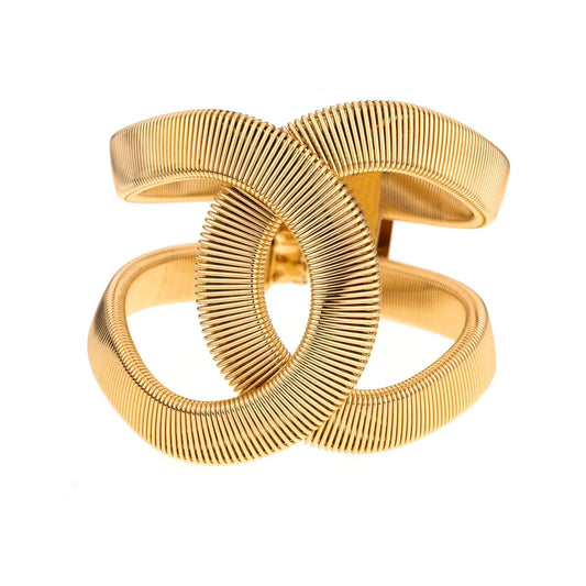 Abstract 18k Gold Plated Cuff