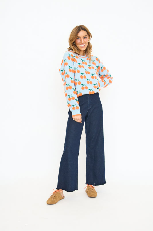 Fuzzy Cherry Sweater