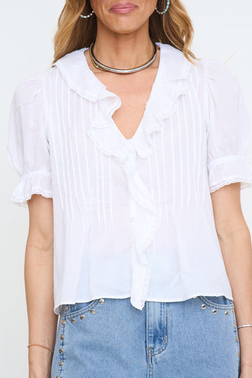 Lyric Ruffle Puff Sleeve Top