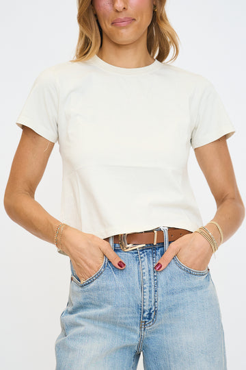 Mineral Washed Cotton Cropped Tee