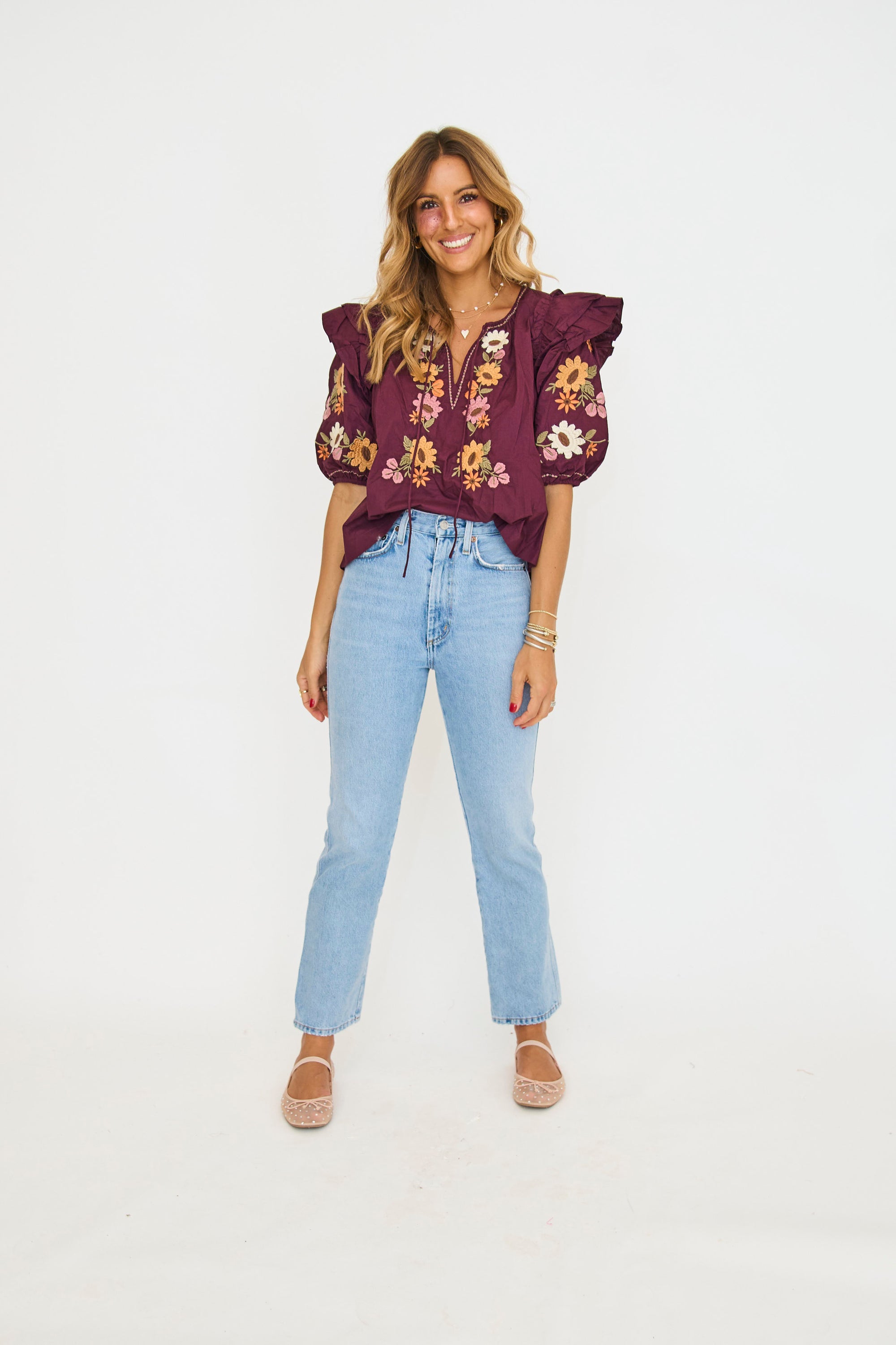 Aubrey Embroidered Top