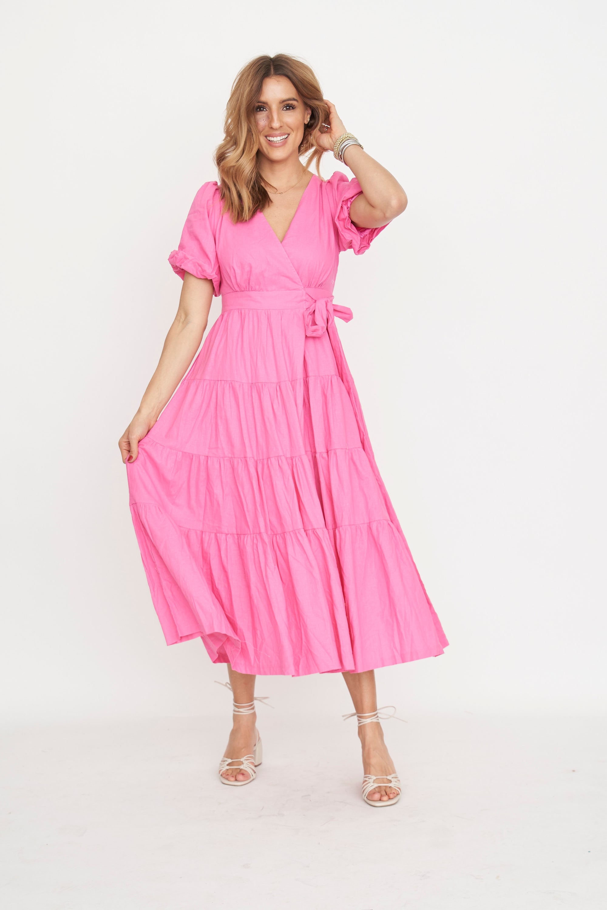 Nora Wrap Midi Dress