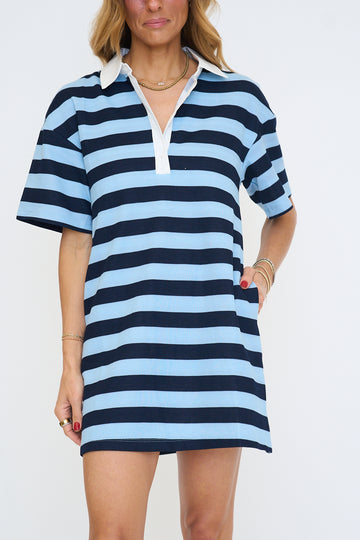 Striped Mini Polo Dress