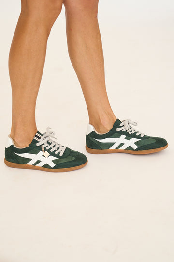 Sasha Green Suede Sneakers