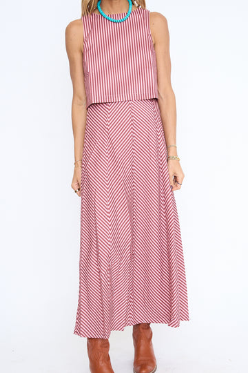 Talia Striped Maxi Skirt Set
