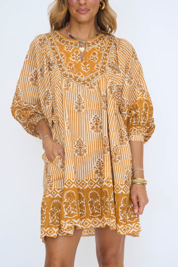 Astella Mini Dress - Mustard
