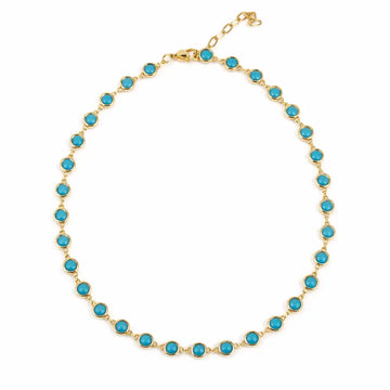 SAHIRA - Turquoise Bezel Necklace