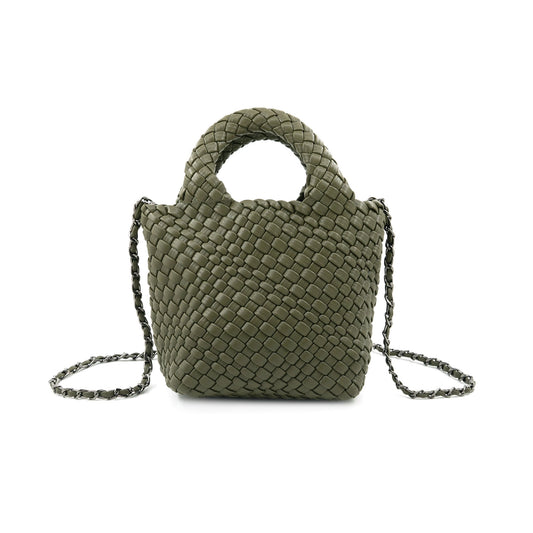 Woven Leather Mini Bag