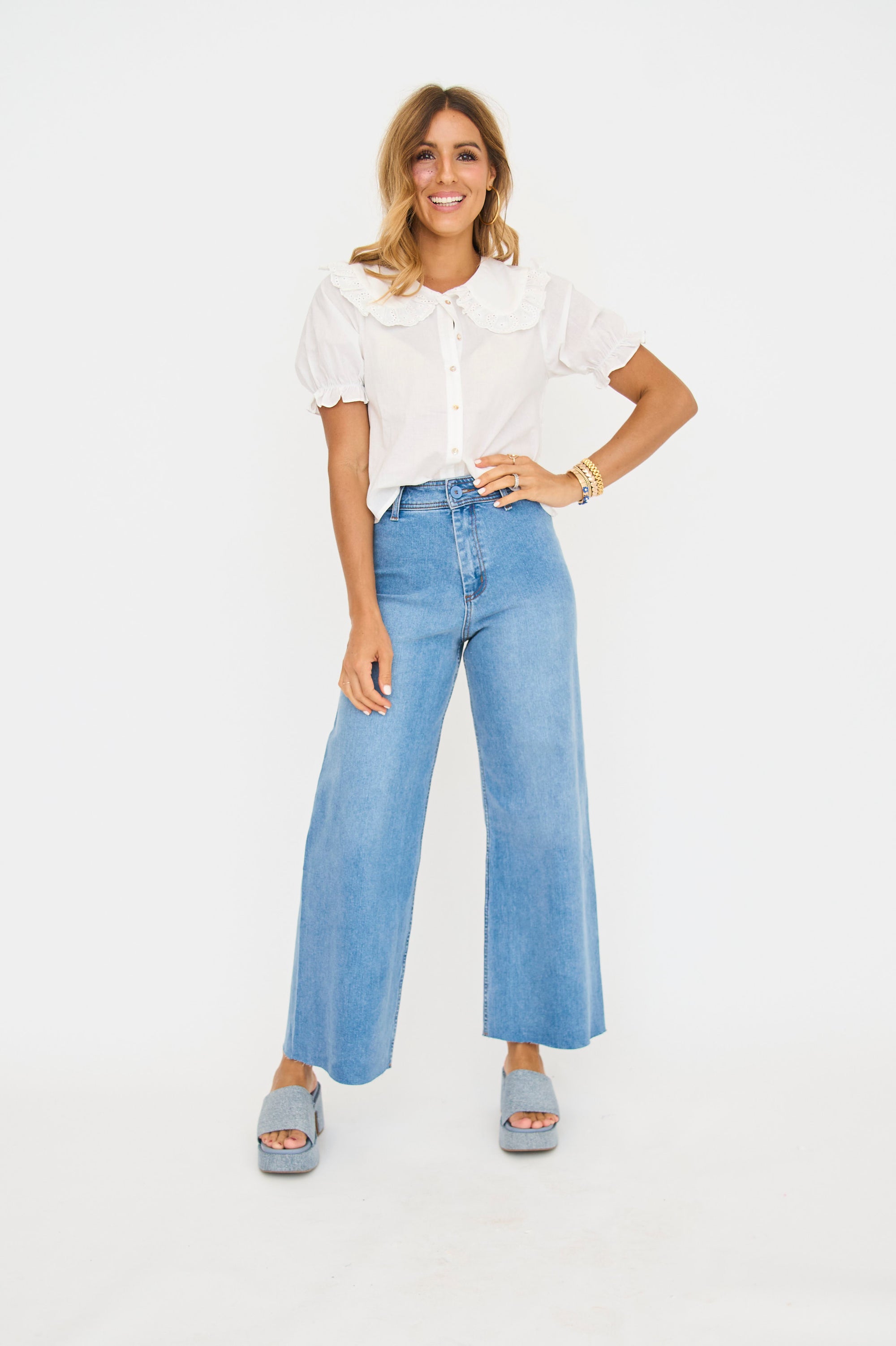 Maggie Wide Leg Denim Pants