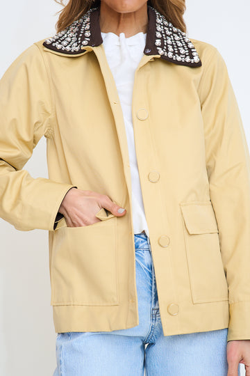 Embellished Collar Utility Jacket