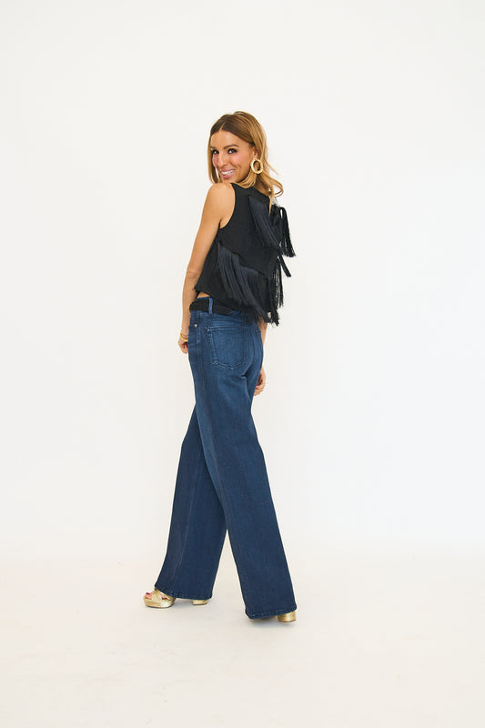 Zinnia Fringe Sleeveless Top