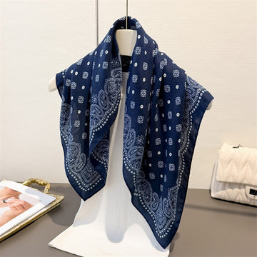 Paisley Herringbone Pattern Silk Scarf
