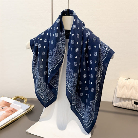 Paisley Herringbone Pattern Silk Scarf