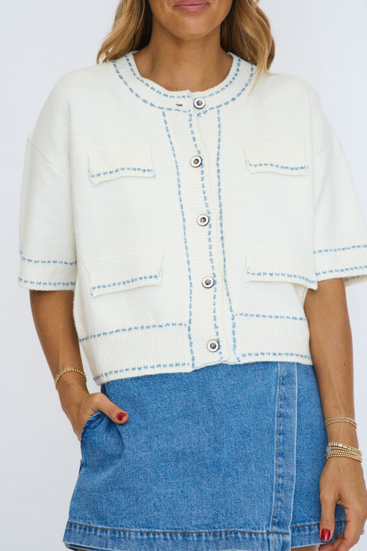 Stitch Short Sleeve Cardigan