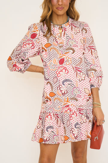 Hendry Floral Velma Ruffle Shift Dress